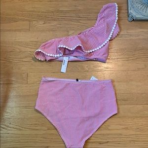 J Crew Stripped Bathing suit